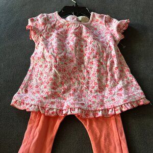 Kate Spade NY  Baby Girl's 2-Piece Long-Sleeve Top & LeggingsSet  Size 9 mo  NEW